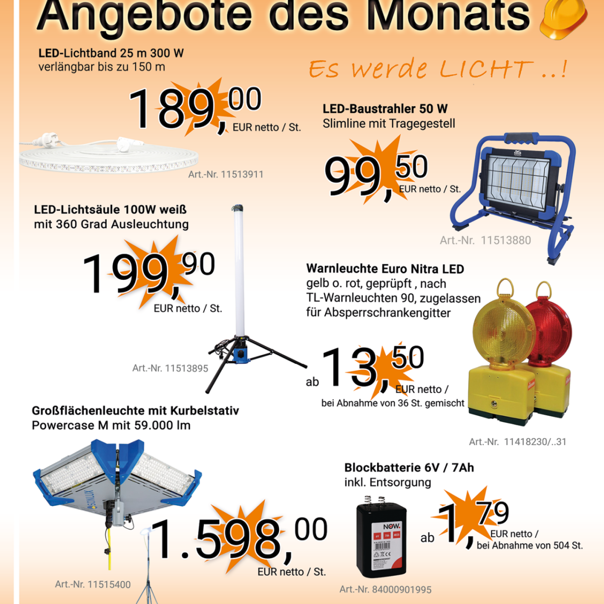 Angebot des Monats - Licht